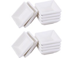 Inovra ® Set van 12 Handige Mini Schalen voor Sauzen en Snacks in Verschillende Stijlen