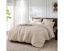 Inovra ® Stijlvolle Bohemian Bedlinnen Set met Subtiele Geometrische Patronen en Rits Sluiting