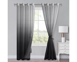 Inovra ® Stijlvolle Ombre Gordijnen Set Met Kleurverloop Voor Slaapkamer En Woonkamer