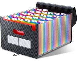 Inovra ® Uitbreidbare Documentenmap met 26 Vakken voor Thuis en Kantoor