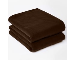 Inovra ® Ultrazachte Fleece Deken, Luxe Woonkamer Plaid, Schokoladenbruin, 120 x 150 cm