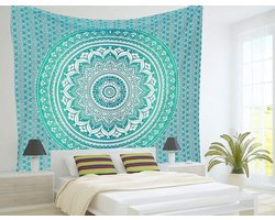 Inovra ® Unieke Ombre Wanddecoratie met Indiase Mandala en Bohemian Stijl voor Slaapkamer of Woonkamer