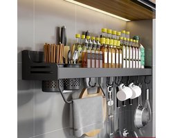 Inovra ® Veelzijdige Keukenorganisator voor Kruiden en Keukengerei met Verplaatsbare Haken en Accessoires