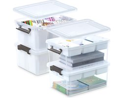 Inovra ® Veelzijdige Opbergdozen met Deksel en Verwijderbare Lade voor Organisatie