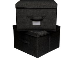 Inovra ® Veelzijdige Set van Twee Grote Opbergdozen met Deksel voor Optimale Organisatie