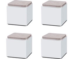 Inovra ® Verstelbare Meubelverhogers voor Bedden, Tafels en Banken, Stevige Vierkante Poten voor Extra Opslagruimte