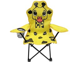 Inovra ® Vrolijke Gele Kinderstoel voor Kamperen en met Giraffe Motief