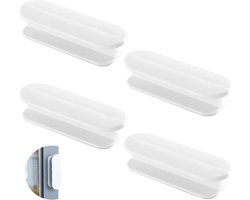 Inovra - Zelfklevende deurklinkenset, zonder boren, kunststof deurgrepen voor balkon en raam - Wit - Toebehoren voor lade, kast en meubels