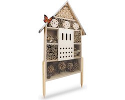 Insectenhotel XL - onbehandeld insectenhuis voor bijen, lieveheersbeestjes & vlinders - nesthulp 76 cm insect hotel
