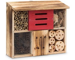insectenhuis hangend - bijenhotel - 29 x 33 x 13,5 cm - hout