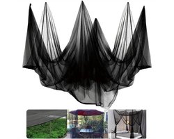 Insectennet - Vogelnet - Tuinspullen - Gewasbescherming - plantenbeschermingsnet - 2.4 x 6 m - Vijverbescherming - Moestuinnet - Herbruikbaar - Voor het beschermen van hekken, moestuinen, vijvers - zwart