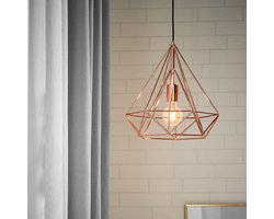 INSPIRE - metalen hanglamp BYRON Ø 37 cm - 1 lamp E27 60 W - koperkleur