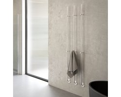 Instamat Jay Elektrische Handdoekradiator 172cm hoog 29Watt gepolijst RVS