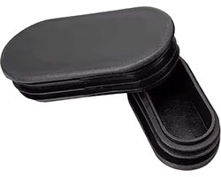 Insteekdop Stoel en Tafel 12x23mm - Stoelpootdop Insteek - Ovaal - Zwart - Per stuk