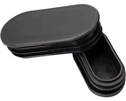 Insteekdop Stoel en Tafel 25x50mm - Stoelpootdop Insteek - Ovaal - Zwart - Per stuk