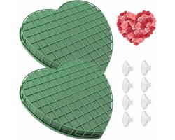 Insteekschuim harten set van 2 - 31 cm bloemstuk schuim met zuignap voor tafeldecoratie