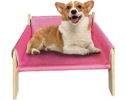 Instinct® Hondenbed - Hondenstretcher - Honden ligbed - Bench - Hond - Hondenmand - 53x44x27,5 cm - Waterdicht - Roze