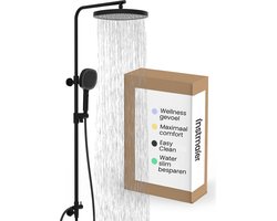 instmaier Cleo - Regendouche - Zwart mat - met waterbesparende handdouche - grote hoofddouche - doucheset