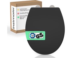 instmaier Helma - WC bril - TÜV getest - Duroplast - ovale vorm - Zwart