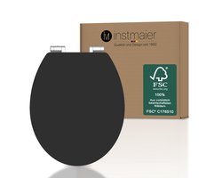 instmaier toiletzitting - MDF hout - duurzaam met FSC-certificering - Zwart