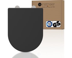 instmaier WC bril - TÜV getest - Duroplast - D-vorm - Zwart