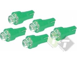 Instrumenten verlichting - LED - Groen - 12 Volt - 1.2 Watt - T5 - 5 stuks
