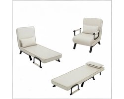 Intebiki loungestoel voor buiten - Elegante fauteuil met slaapfunctie - omvormbare slaapstoel - uitschuifbare tv-stoel met verstelbare rugleuning (alleen de slaapstoel)