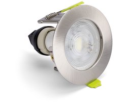 Integral inbouwspot Satijn Nikkel rond IP65 | zaagmaat 6cm | incl. GU10 fitting excl. lichtbron | GU10