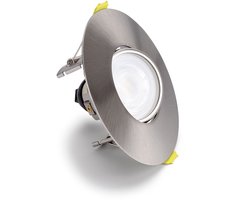 Integral inbouwspot Satijn Nikkel rond kantelbaar | zaagmaat 7-10cm | incl. GU10 fitting excl. lichtbron | GU10