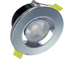 Integral LED - Inbouwspot - 8 watt - 3000K - 800 lumen - 55° lichthoek - Dimbaar - IP65 - CHROME