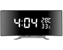 Intelligente Digitale Klok - Groot Scherm - Voor Binnen - Stil Slapen - ABS Materiaal - 3 Niveaus - Batterij of Netstroom