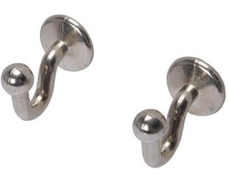 Intensions embrasse haak klein - chroom - 2 stuks