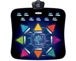 Interactive Dansmat voor Kinderen met LED-Lichten & Muziek - Elektronische Speelmat met Antislip - Educatief Bewegingsspel & Dansspel - Cadeau voor Jongens & Meisjes vanaf 3 Jaar - binnenspeelgoed - verjaardagscadeau - kinderspeelgoed