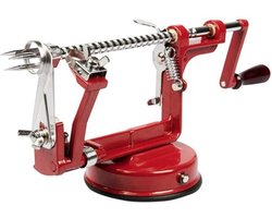 Interesting Living Appelschiller - 3 in 1 - Appelschilmachine - Appelboor - RVS - Rood