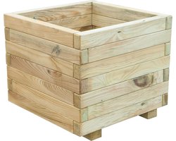 Intergard Bloembak plantenbak hout vierkant grenen 40x35x40cm