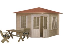 Intergard Hoekblokhut blokhut tuinhuisje Mansfield 300x300cm