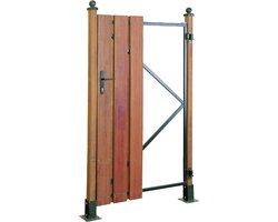 Intergard Poortframe tuinpoort verstelbaar zwart 90x155cm