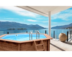 Interhiva Zwembad Sumatra 5,30m x 1,38m inclusief basis pakket - Houtenzwembad