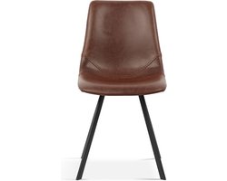 Interiax Eetkamerstoel Cilou PU Bruin
