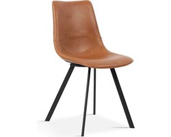 Interiax Eetkamerstoel Cilou PU Cognac