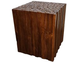 Interieurdirekt - Bijzettafel Noa - Vierkant - Teakhout - Walnoot