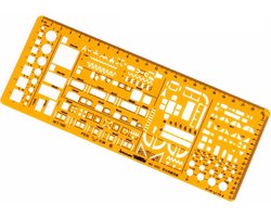 Interieurontwerp Woninginrichting Architectuur 1:100 Tekenhulpmiddel - Renovatie soft plastic – Plastic liniaal template architect 1:200