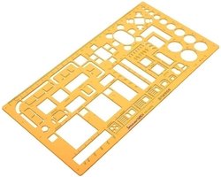 Interieurontwerp Woninginrichting Architectuur 1:50 Tekenhulpmiddel - Renovatie soft plastic – Plastic liniaal template architect