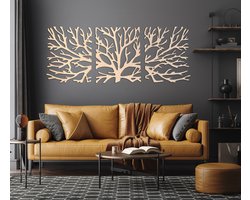 Interiorsigns - Wandpaneel - Tree Tops - Vilt - Camel - 3-luik