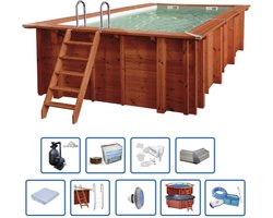 Interline Sumatra Houten Zwembad rechthoekig 6.00 x 3.00