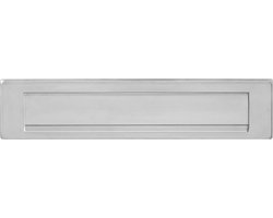 Intersteel Brievenbus met klep/regenrand rvs geborsteld