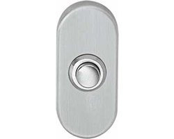 Intersteel Deurbel ovaal verdekt 65x30x10 mm rvs geborsteld
