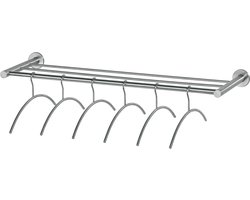 Intersteel Garderoberek rvs geborsteld