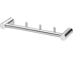 Intersteel Handdoekrek met 4 vaste pinnen rvs geborsteld
