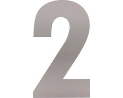 Intersteel Huisnummer 2 XXL hoogte 50 cm rvs geborsteld